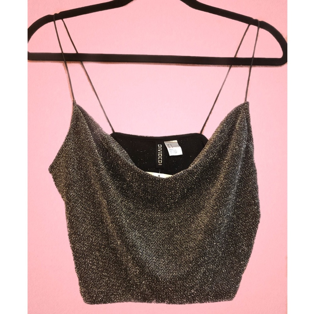 ✨New w/ Tags H&M Sparkly Crop Top ✨⁣